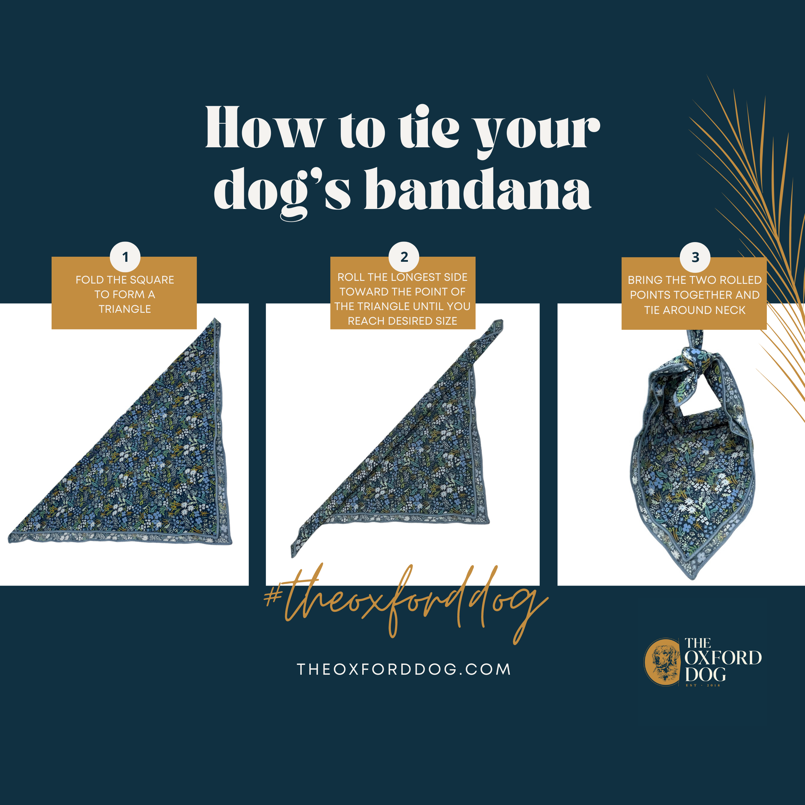 Dog Bandana, Pet Accessories, Light Blue Gingham