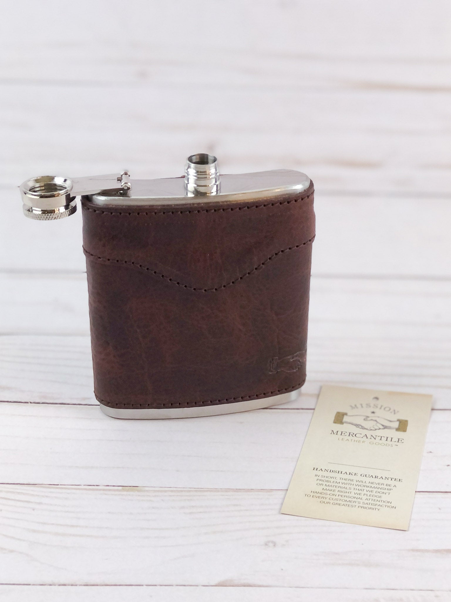 Campaign Leather Flask from Mission Mercantile