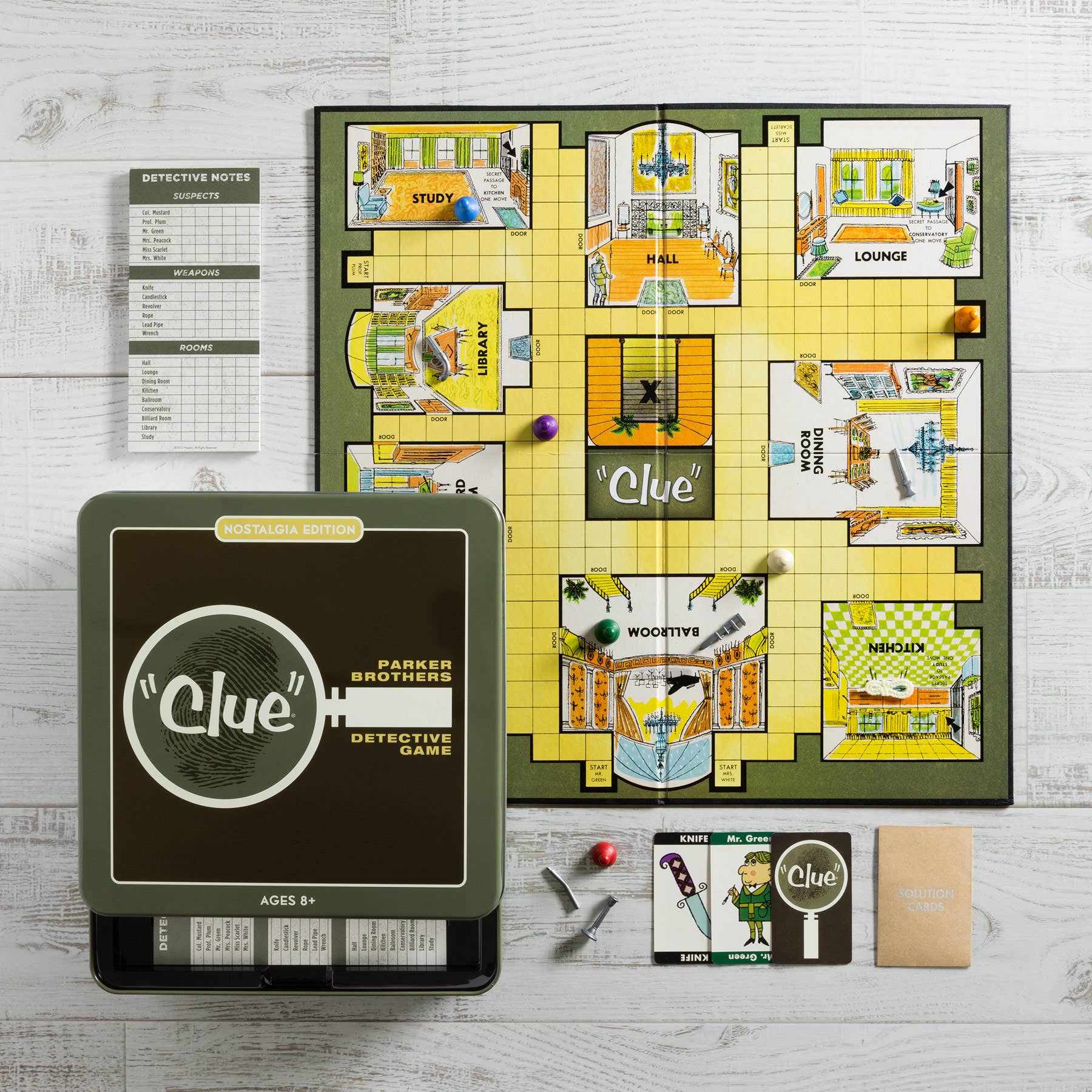 Ninth Day of Christmas my true love gave to me: Clue and Scrabble Nostalgia Tin