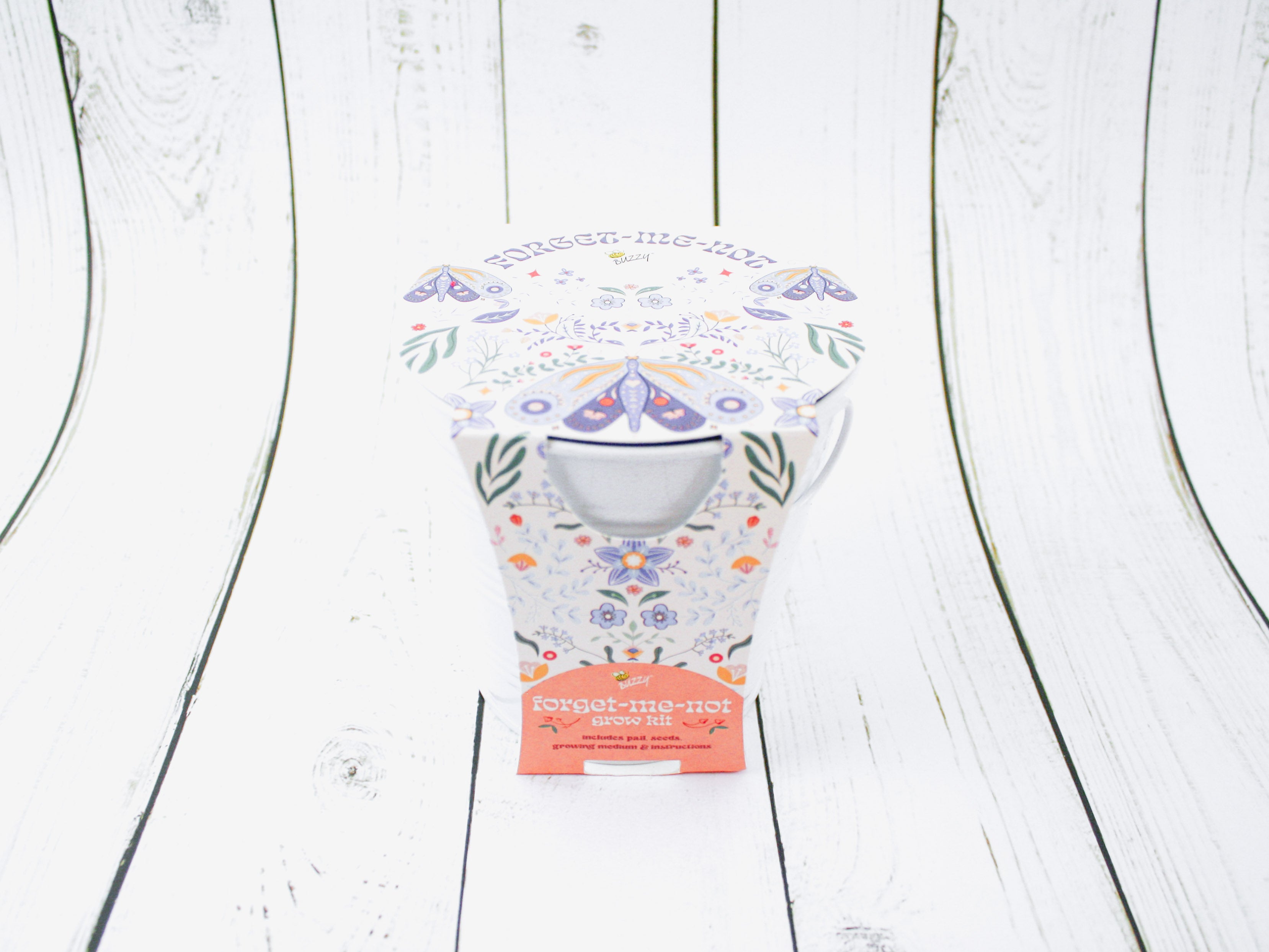 Painted Flower Grow Pail - Forget-Me-Not Grow Kit
