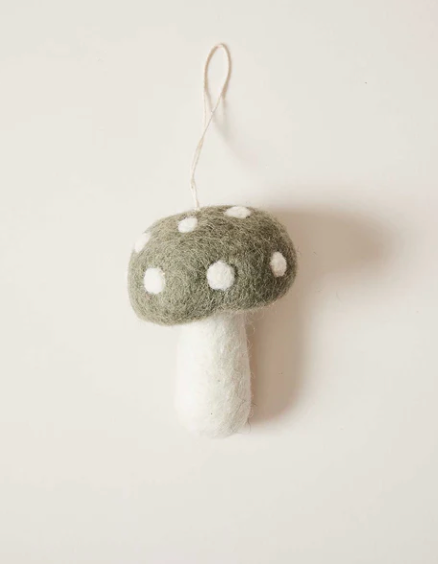 Felted Mushroom Ornament