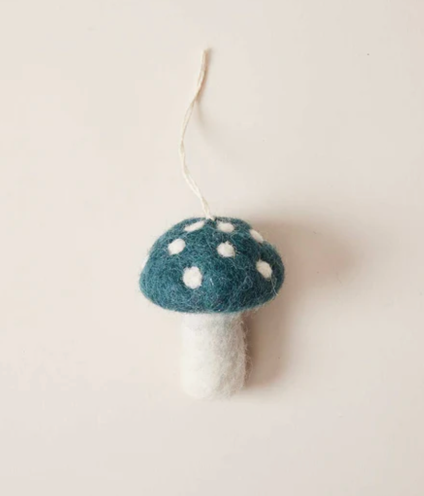 Felted Mushroom Ornament