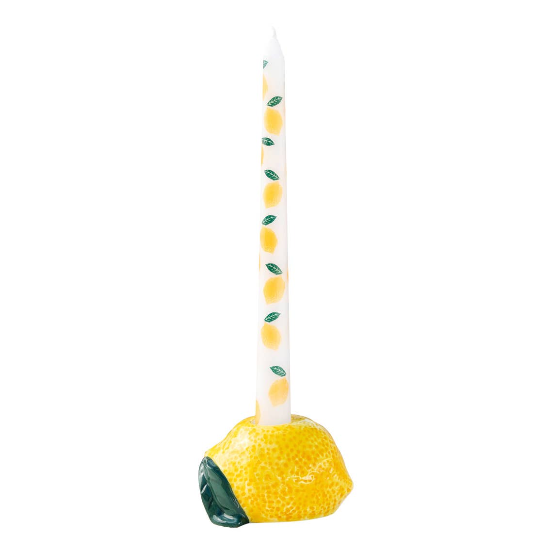 Lemon Taper Dinner Candles | 2 Pack | Summer Decor |