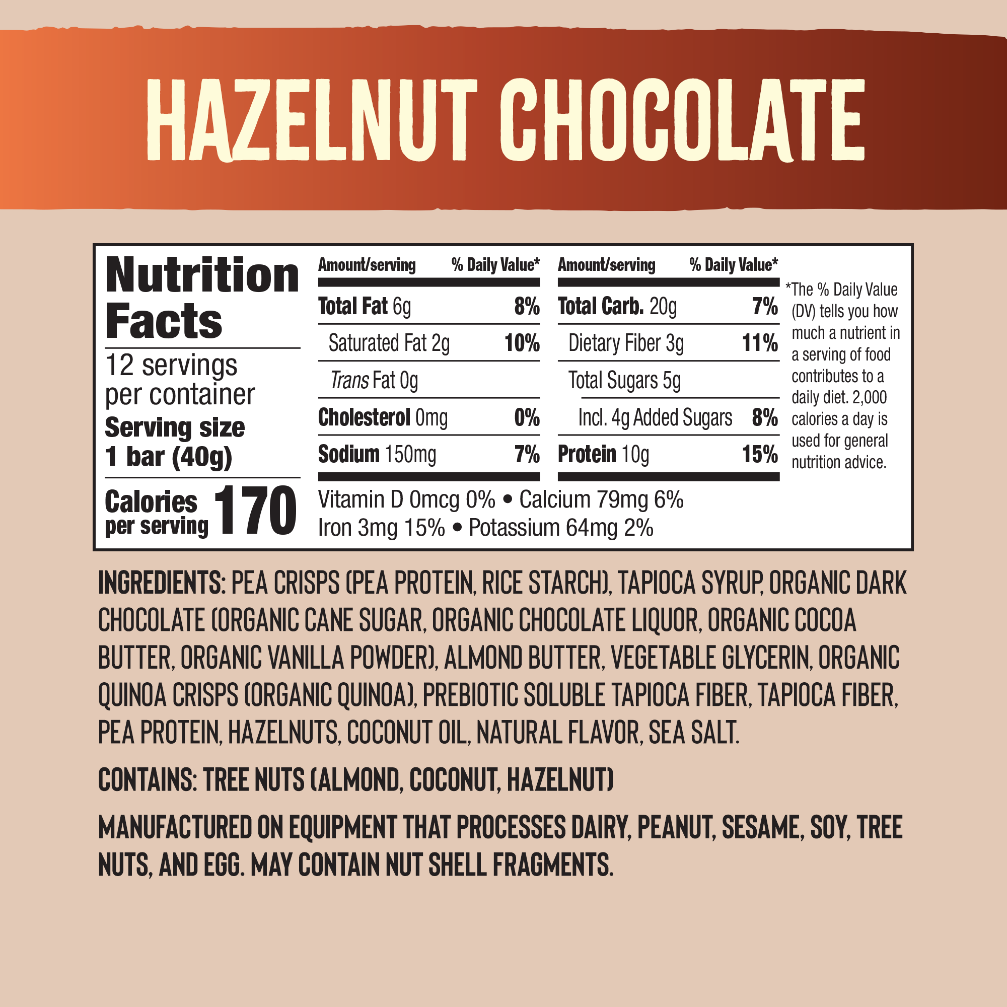 Hazelnut Chocolate Bar