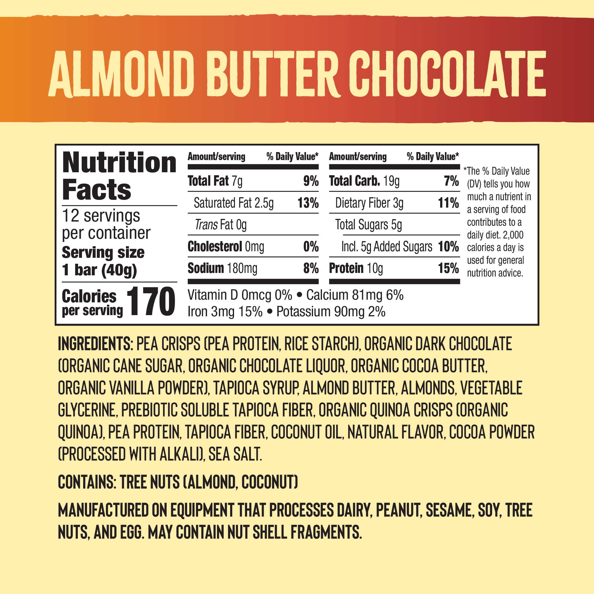 Almond Butter Chocolate Bar
