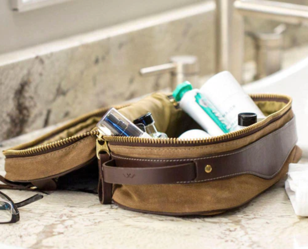 Waxed Canvas Square Dopp Kit