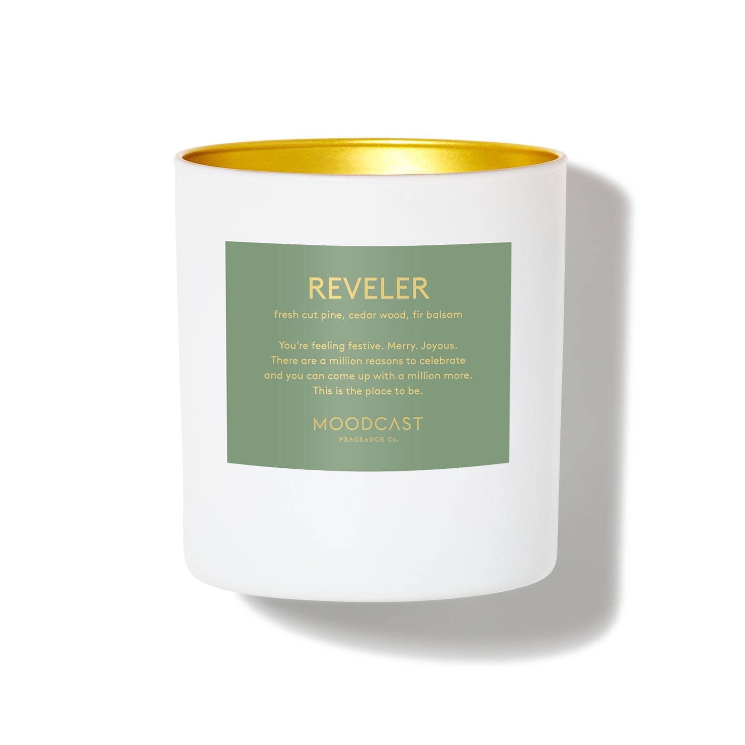 Reveler - White/Gold 8oz Coconut Wax Candle