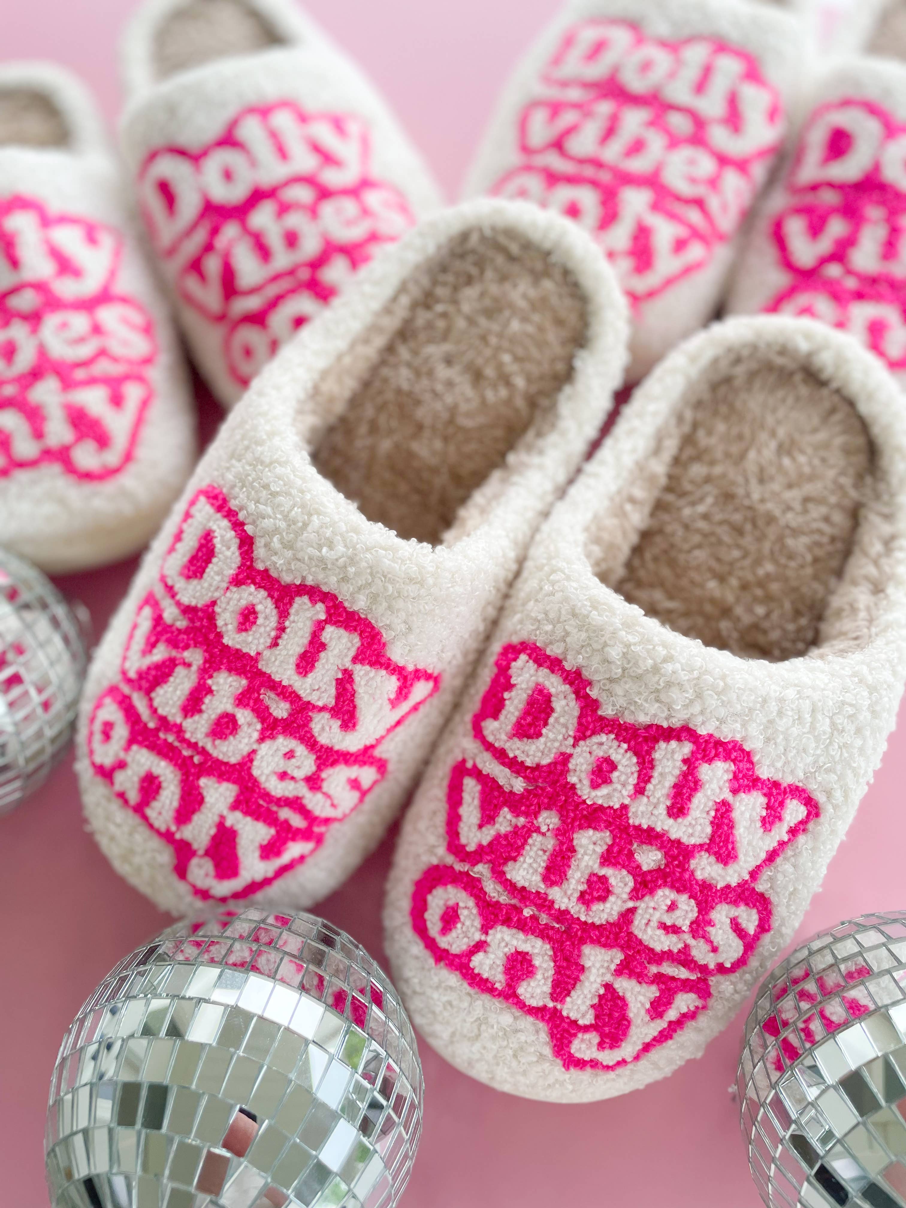Dolly Vibes Only Slippers: Medium